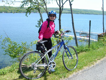 Your host with her bike